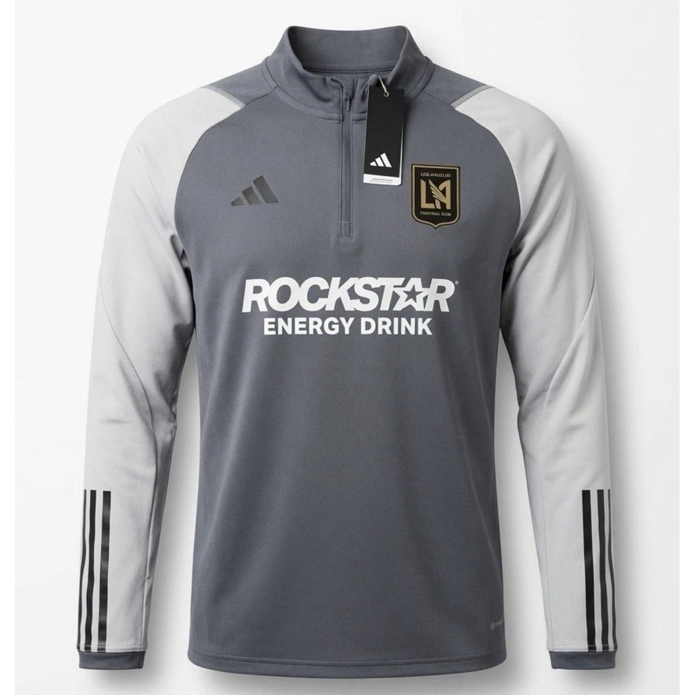 Adidas LAFC Training Top Men's Size 2XL 1/4 Zip Rockstar Energy Gray NWT MLS
